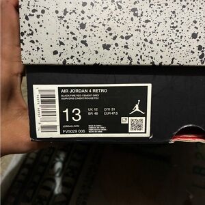 Jordan Air Jordan 4 Retro Label - Black/Red/Grey Reimagined
